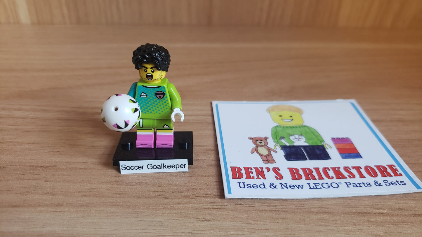New, Sealed LEGO® Collectible Minifigures Set col29-9 Soccer Goalkeeper, Series 29 (Complete Set with Stand and Accessories)