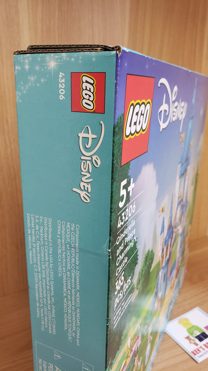 New, Sealed, DAMAGED BOX LEGO® Disney Cinderella and Prince Charming’s Castle 43206 (365 Pcs)