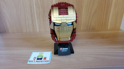 Used, Complete, PREASSEMBLED LEGO® Marvel Avengers Set 76165 Iron Man Helmet (480 Pieces)
