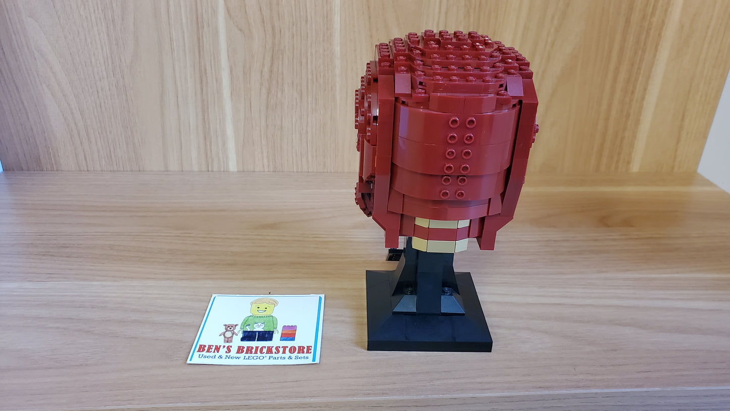 Used, Complete, PREASSEMBLED LEGO® Marvel Avengers Set 76165 Iron Man Helmet (480 Pieces)