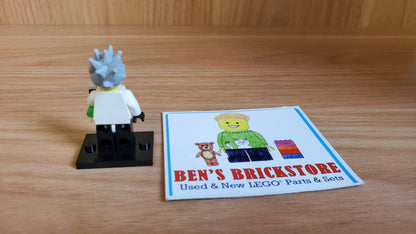Used LEGO® Collectible Minifigures Set col04-16 - Crazy Scientist, Series 4 (Complete Set with Stand and Accessories)