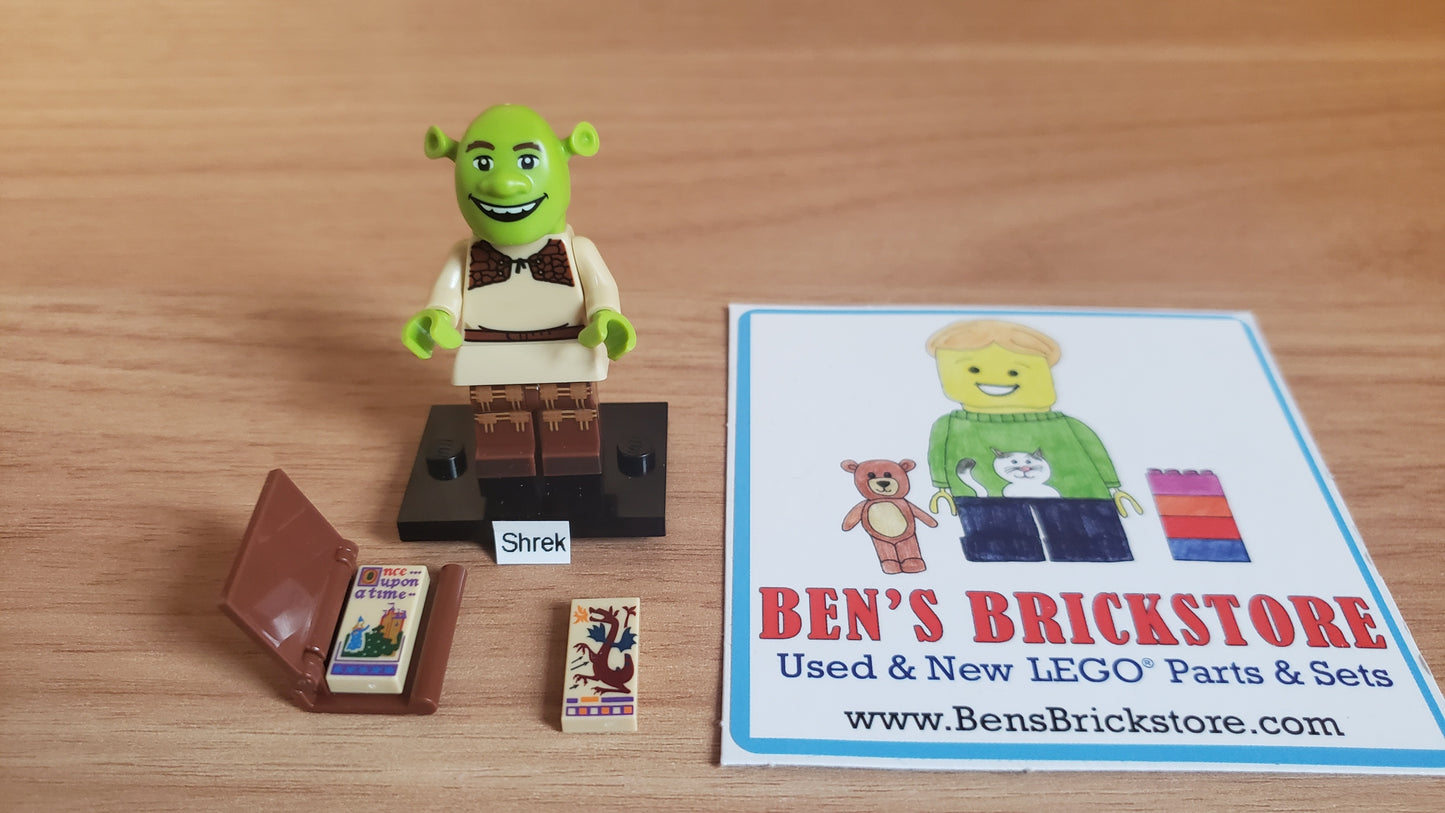 New, Sealed LEGO® Shrek Collectible Minifigures Set 71053 colshr-4, Shrek (Complete Set with Stand and Accessories)
