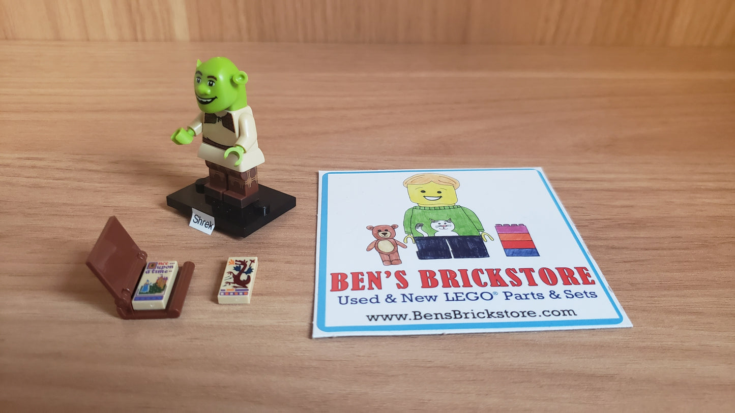 New, Sealed LEGO® Shrek Collectible Minifigures Set 71053 colshr-4, Shrek (Complete Set with Stand and Accessories)