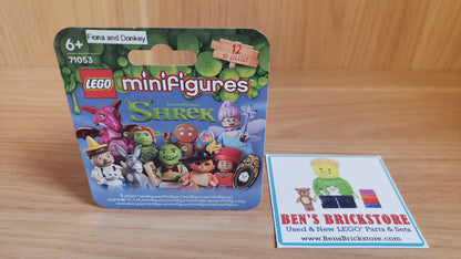 New, Sealed LEGO® Shrek Collectible Minifigures Set 71053 colshr-6, Fiona and Donkey (Complete Set with Stand and Accessories)