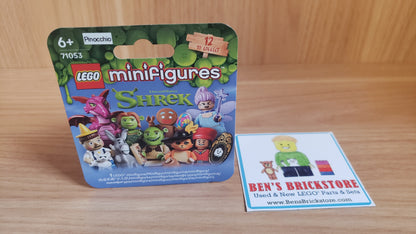 New, Sealed LEGO® Shrek Collectible Minifigures Set 71053, colshr-8, Pinocchio (Complete Set with Stand and Accessories)