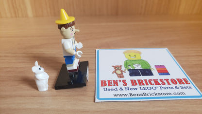 New, Sealed LEGO® Shrek Collectible Minifigures Set 71053, colshr-8, Pinocchio (Complete Set with Stand and Accessories)