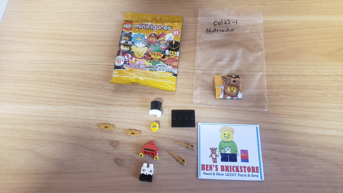 New, Complete LEGO® Collectible Minifigures Set 71034, col23-1 - Nutcracker, Series 23 (Complete Set with Stand and Accessories)