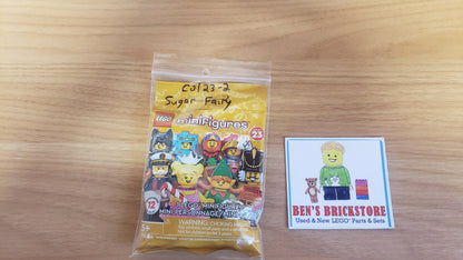 New, Complete LEGO® Collectible Minifigures Set 71034, col23-2 - Sugar Fairy, Series 23 (Complete Set with Stand and Accessories)