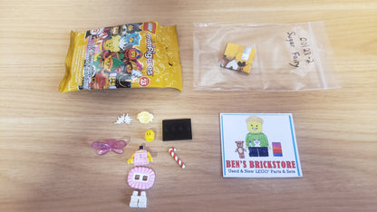 New, Complete LEGO® Collectible Minifigures Set 71034, col23-2 - Sugar Fairy, Series 23 (Complete Set with Stand and Accessories)