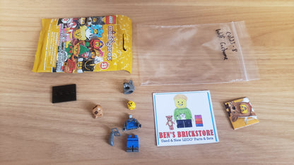 New, Complete LEGO® Collectible Minifigures Set 71034, col23-8 - Wolf Costume, Series 23 (Complete Set with Stand and Accessories)