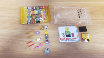 New, Complete LEGO® Collectible Minifigures Set 71034, col23-11 - Knight of the Yellow Castle, Series 23 (Complete Set with Stand and Accessories)
