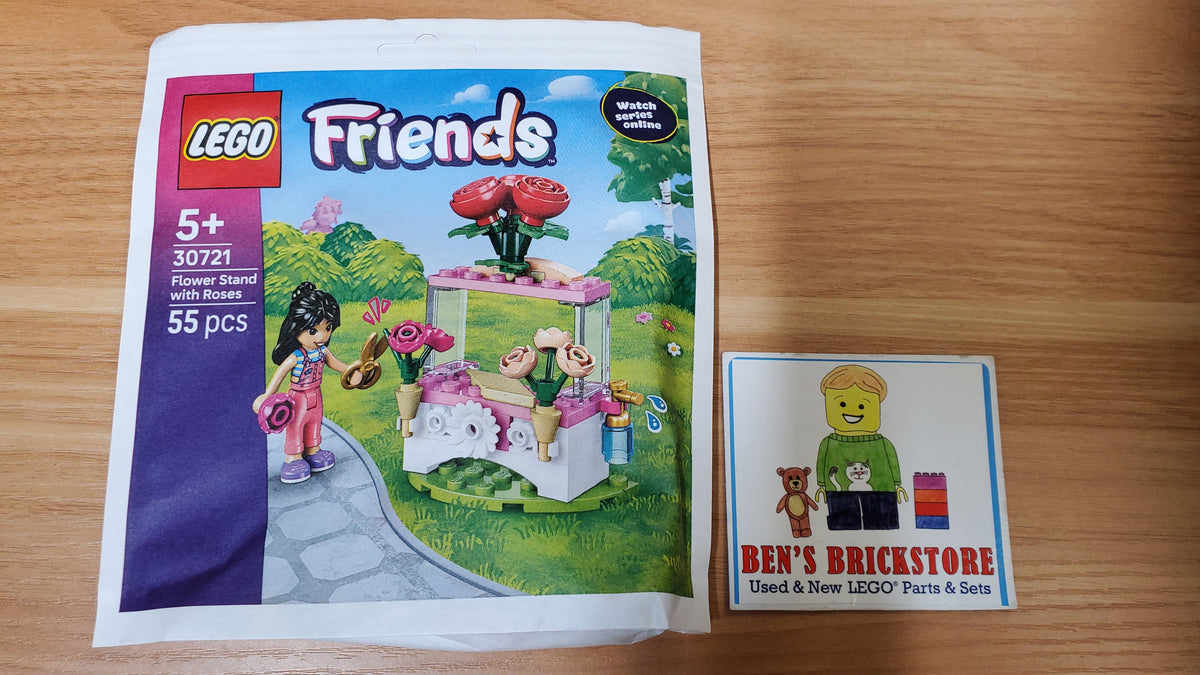 New, Sealed LEGO® Friends Set 30721 - Flower Stand with Roses paper bag (55 pcs)
