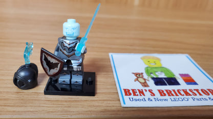 Used, Complete LEGO® Collectible Minifigures Set 71025, col19-3 - Fright Knight, Series 19 (Complete Set with Stand and Accessories)