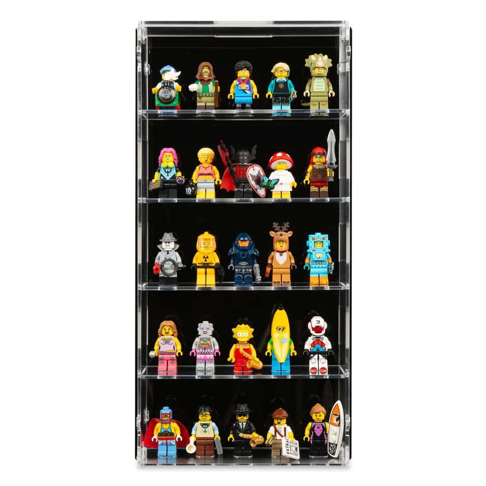 25 LEGO® Minifigures Wall-Mounted Display Case by Kingdom Brick Supply
