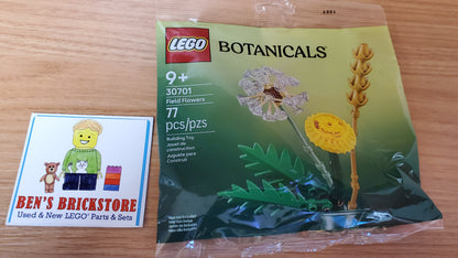New, Sealed LEGO® Botanicals Set 30701 - Field Flowers polybag (77 pcs)