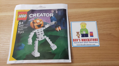 New, Sealed LEGO® Creator Set 30717 - Fun Halloween Skeleton paper bag (71 pcs)