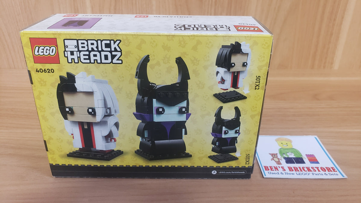 New, Sealed LEGO®BrickHeadz Disney Villains Set 40620 - Cruella & Maleficent (320 pcs)