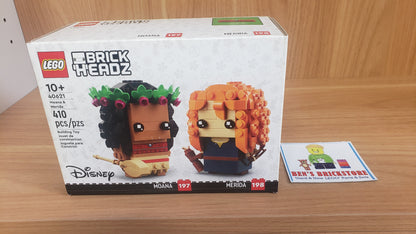 New, Sealed LEGO® BrickHeadz Disney Princess Set 40621 - Moana & Merida (410 pcs)