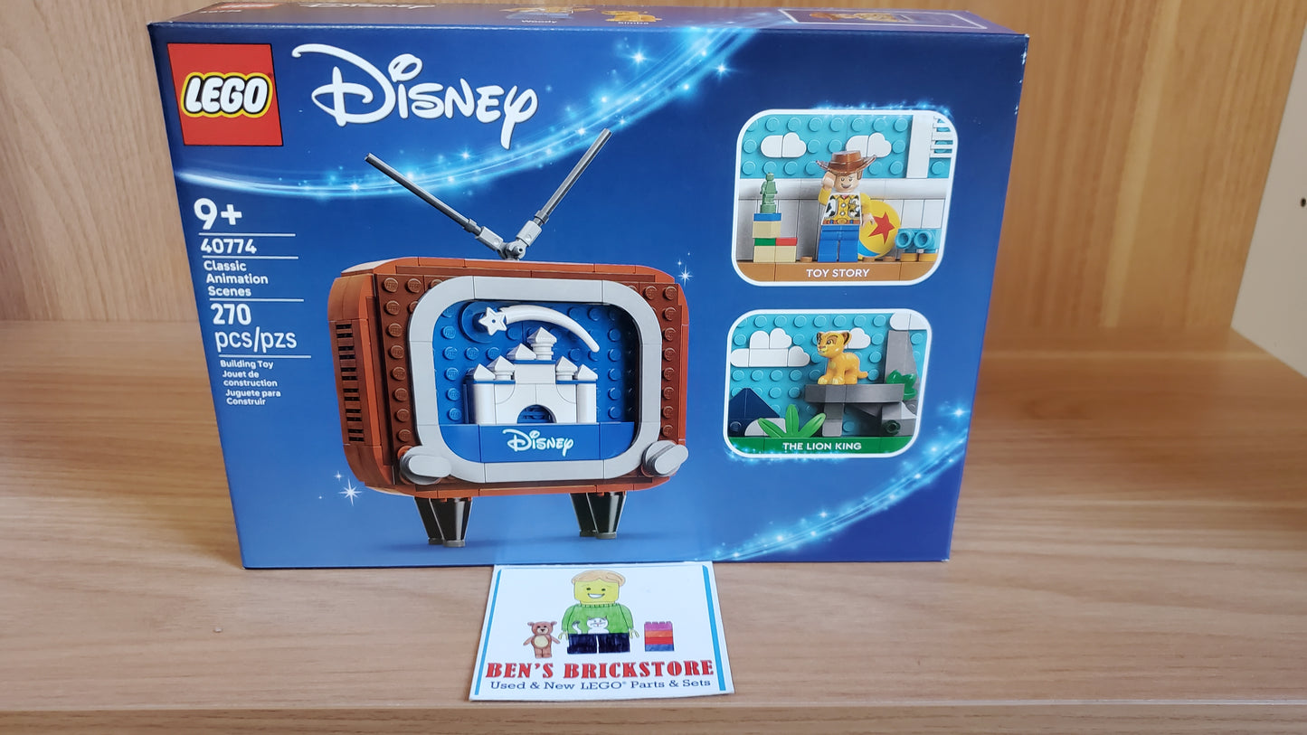 New, Sealed LEGO® Disney Set 40774 - Classic Animation Scenes (270 Pieces)