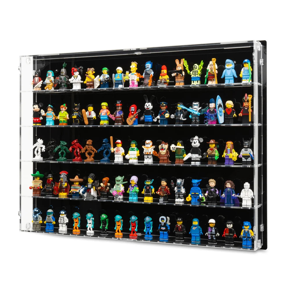 75 LEGO® Minifigures Wall-Mounted Display Case by Kingdom Brick Supply