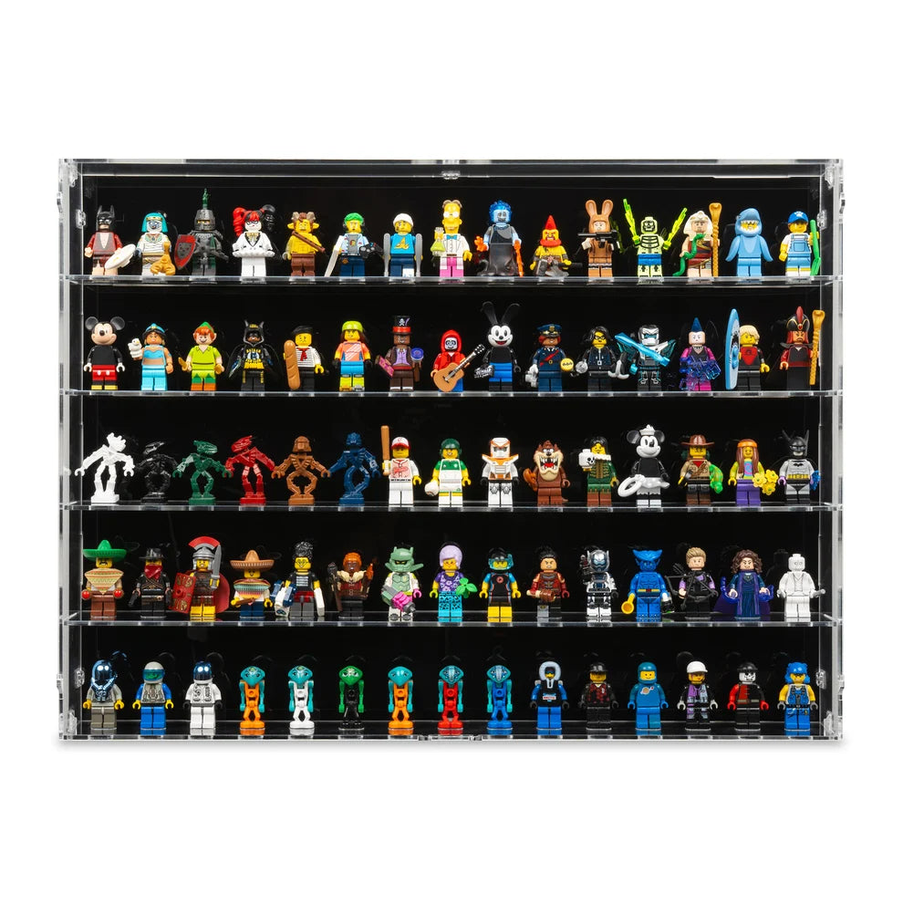 75 LEGO® Minifigures Wall-Mounted Display Case by Kingdom Brick Supply