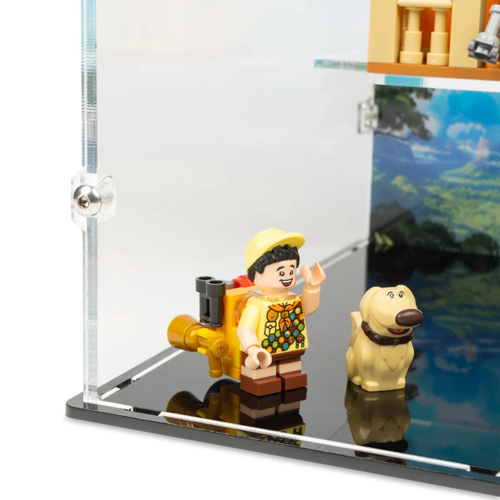 LEGO® ‘Up’ House Display Case with UV Printed Background (Floating) (43217) by Kingdom Brick Supply